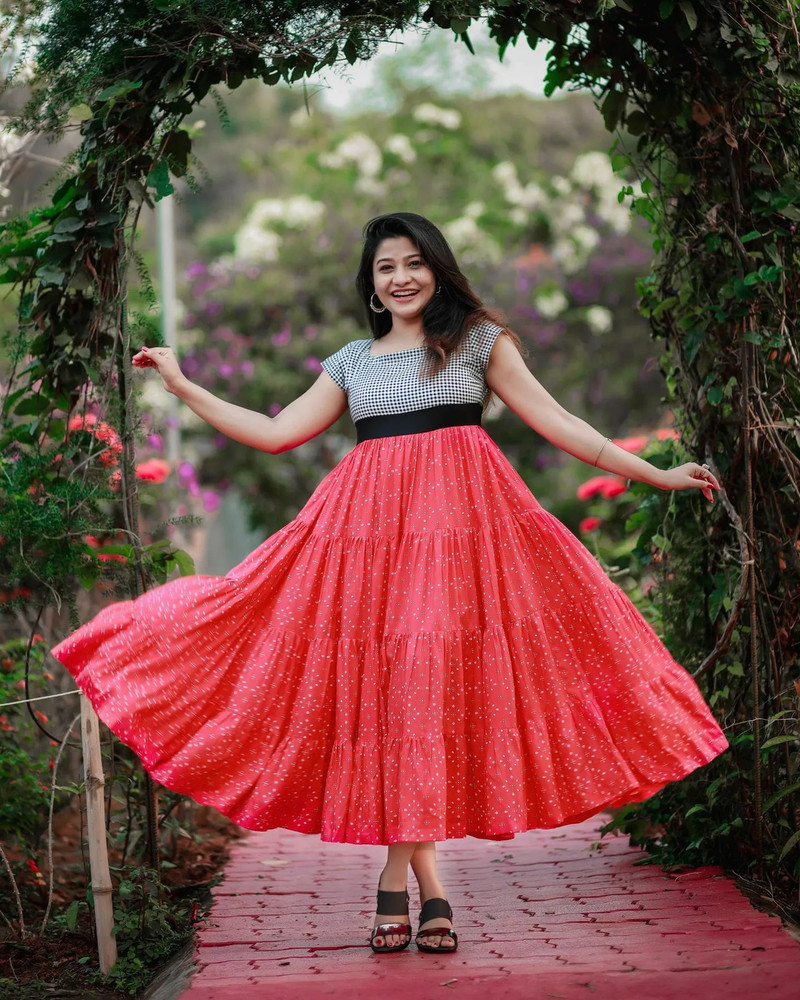 Flipkart long frocks for womens 2025