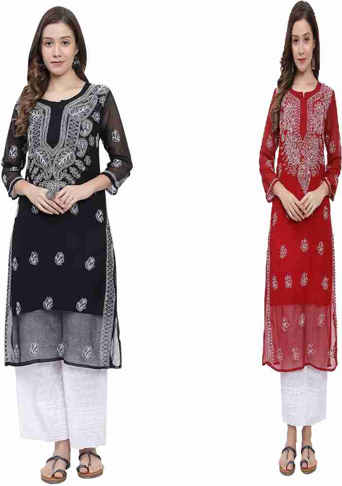Ns Fashion Women Chikan Embroidery A line Kurta Buy Ns Fashion Women Chikan Embroidery A line Kurta Online at Best Prices in India Flipkart
