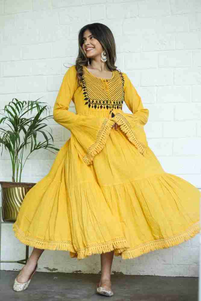 Dark yellow outlet gown