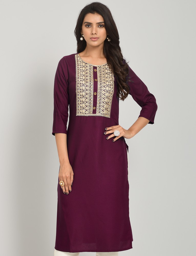 Purple kurti sale flipkart