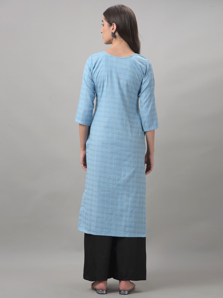 Dollar Missy Women Self Design Straight Kurta - Buy Dollar Missy