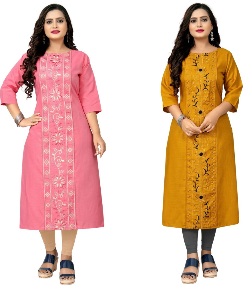 VIVIDH CREATIONS Women Embroidered Straight Kurta Buy VIVIDH