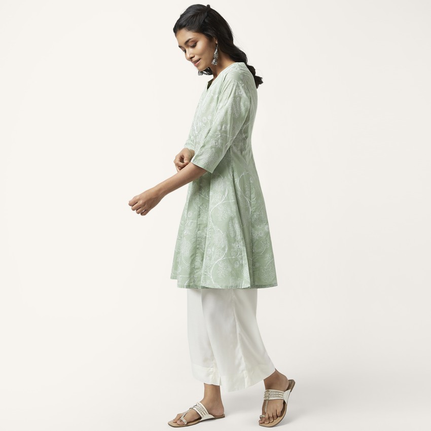 Rangmanch by Pantaloons Women Printed Flared Kurta - Buy Rangmanch by  Pantaloons Women Printed Flared Kurta Online at Best Prices in India