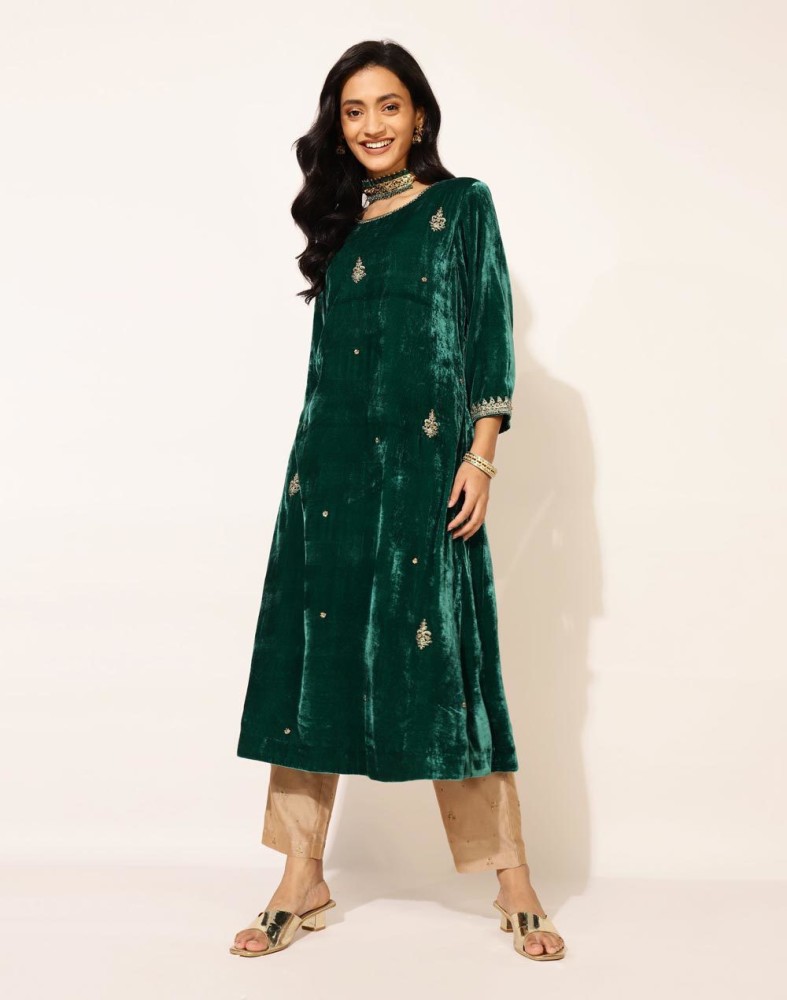 Fabindia Women Embroidered Anarkali Kurta Buy Fabindia Women Embroidered Anarkali Kurta Online at Best Prices in India Flipkart