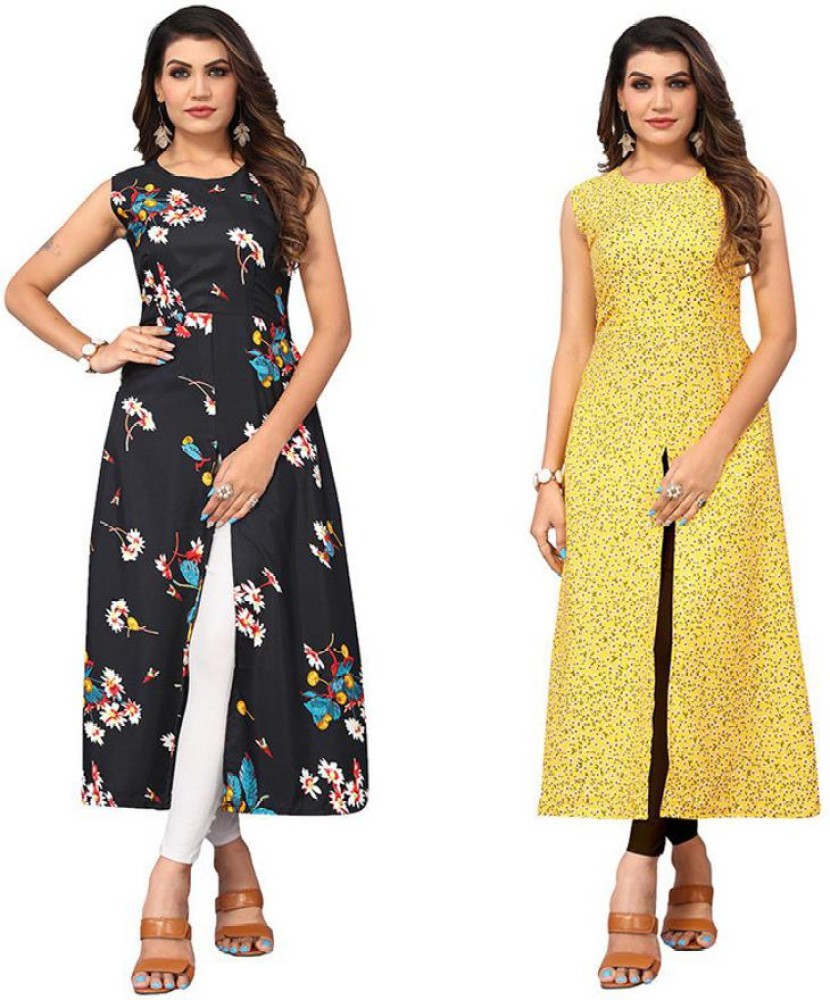 KAIZY CREATION Women Floral Print Frontslit Kurta Buy KAIZY CREATION Women Floral Print Frontslit Kurta Online at Best Prices in India Flipkart