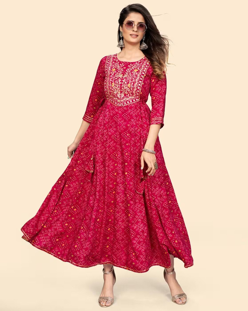 Vaimiya Women Embroidered Anarkali Kurta Buy Vaimiya Women