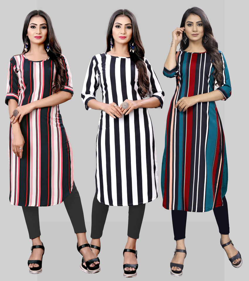 Striped straight kurta new arrivals