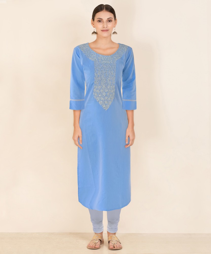 Flipkart hot sale embroidery kurtis