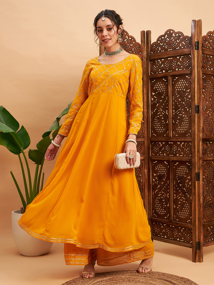 Solid flared new arrivals kurta