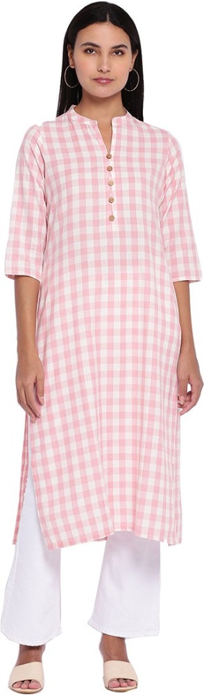 Aditya Birla abof Women Checkered Straight Kurta Buy Aditya Birla abof Women Checkered Straight Kurta Online at Best Prices in India Flipkart