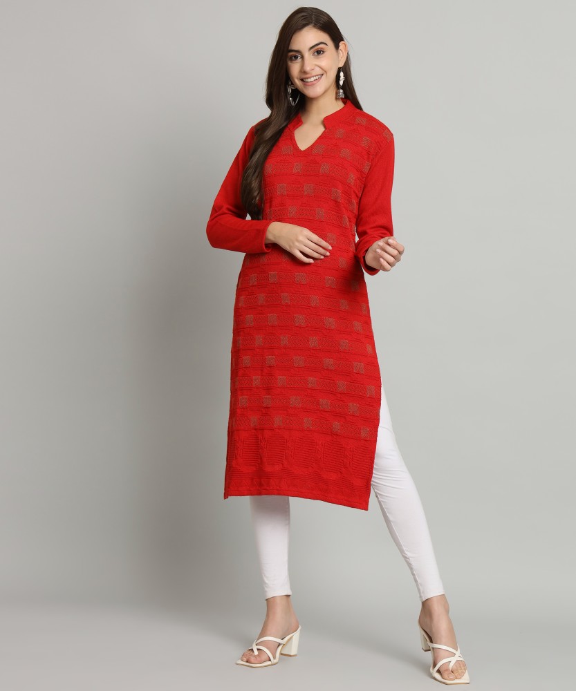 Red kurti sale flipkart