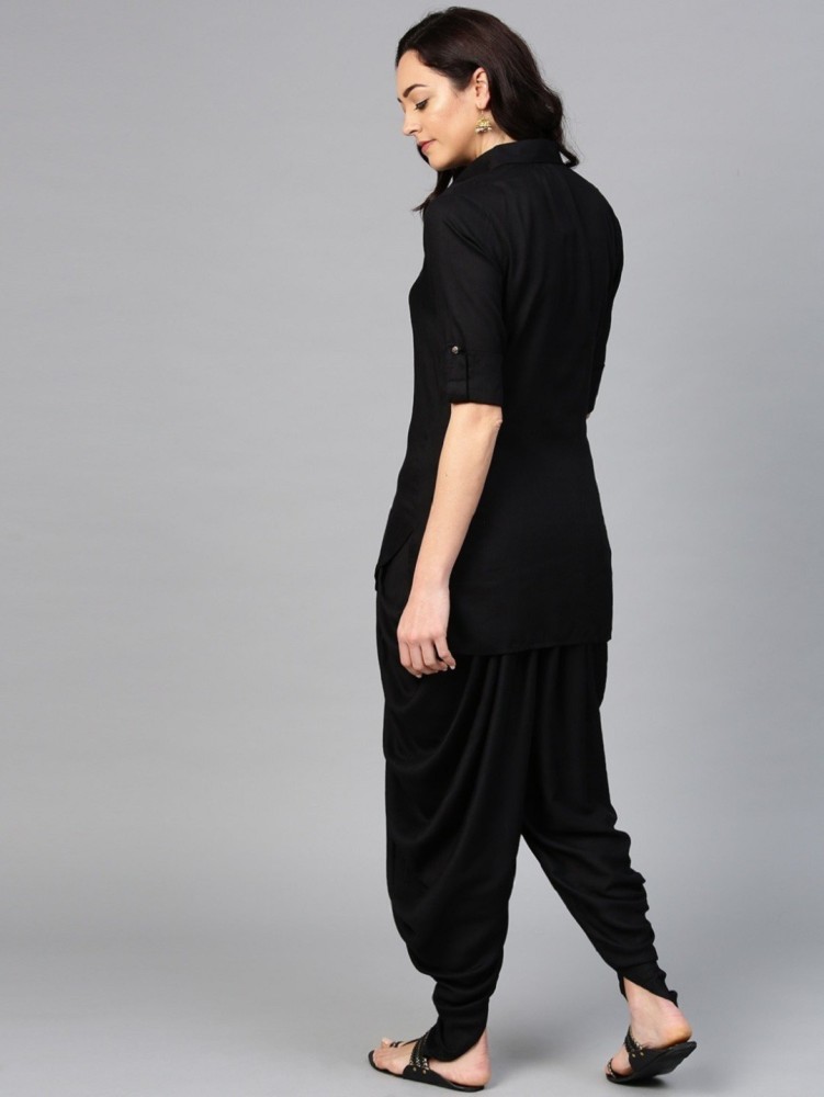 Black pathani dress for girl hot sale