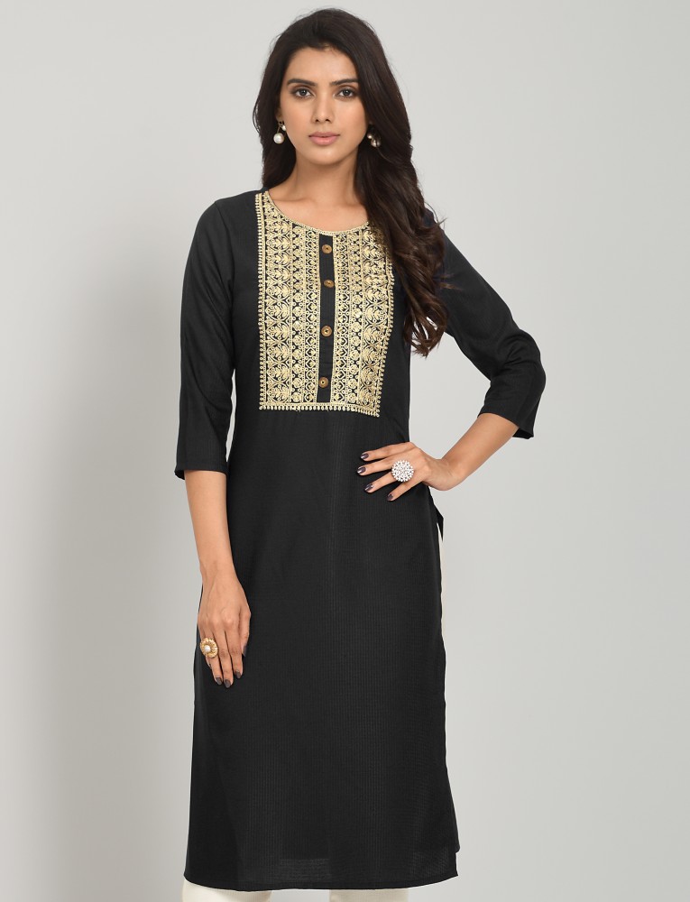 Flipkart black clearance kurtis