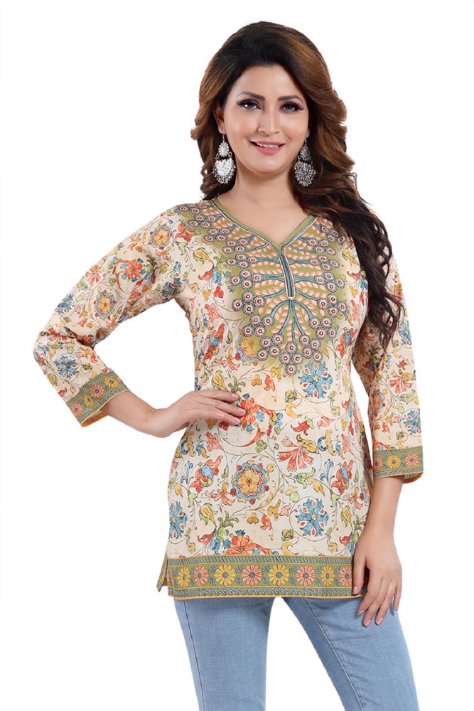 Short kurtis for top jeans flipkart