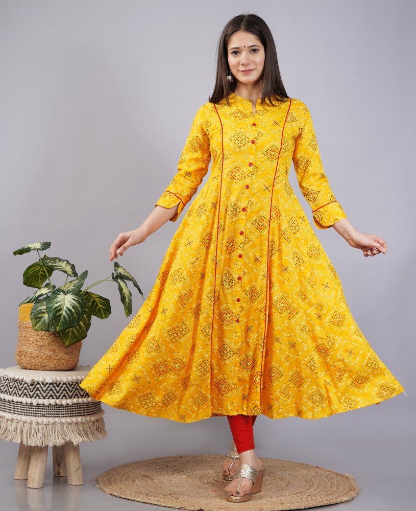 Yellow kurti sale in flipkart