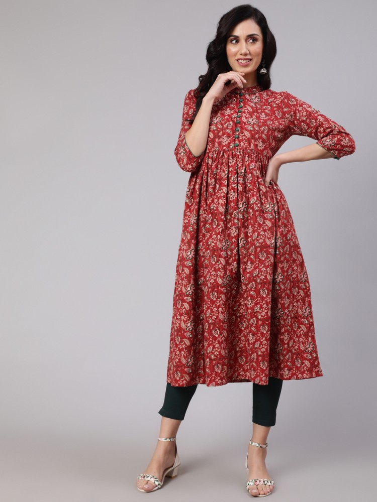 AKS Women Printed A line Kurta Buy AKS Women Printed A line Kurta Online at Best Prices in India Flipkart