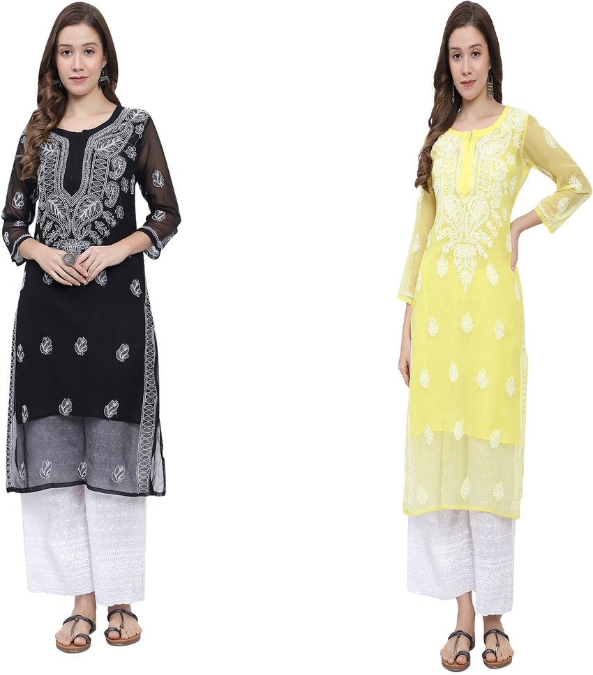 Chikan kurti online flipkart clearance