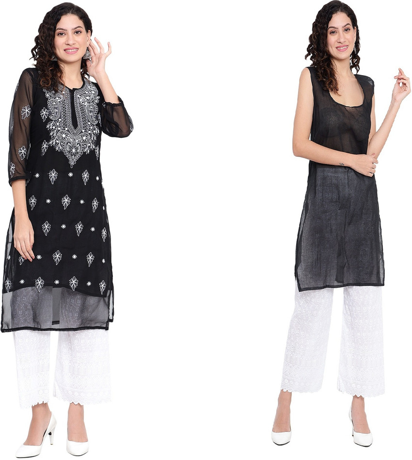 Chikan kurti online flipkart clearance