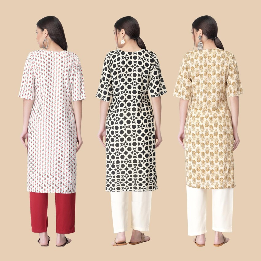 1 Stop Fashion Women Printed Straight Kurta - Buy 1 Stop Fashion