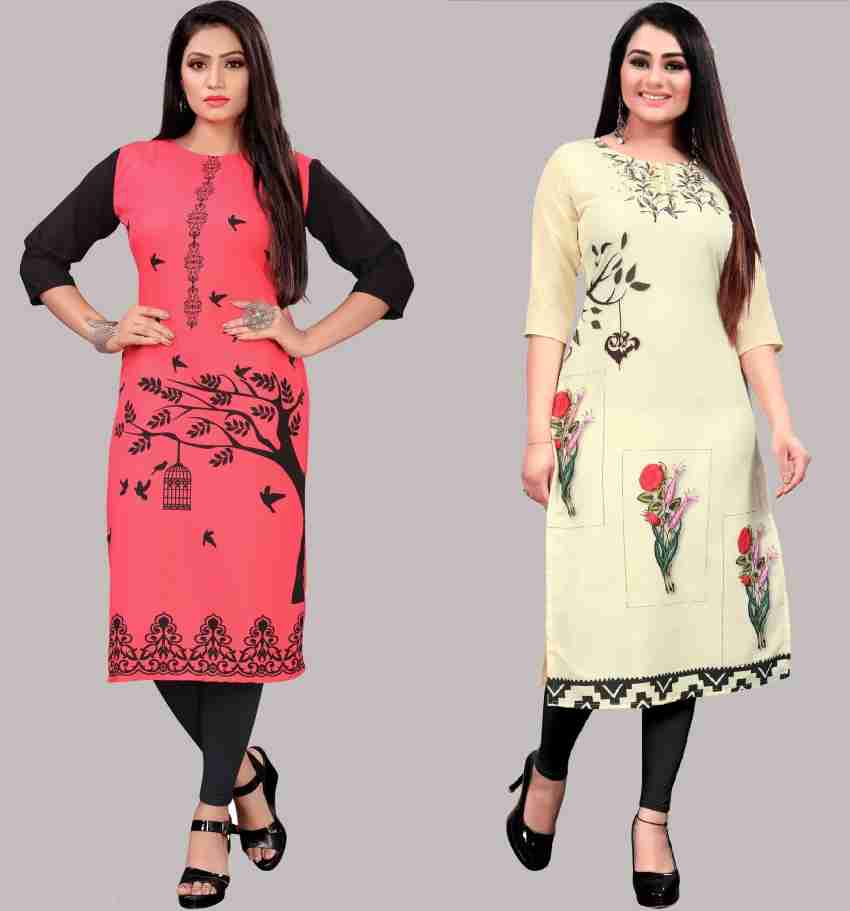 Flipkart on sale crepe kurtis