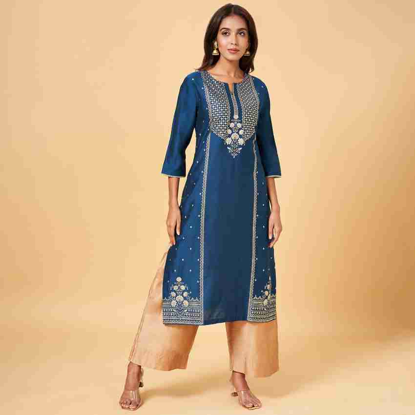 Rangmanch by Pantaloons Women Printed Straight Kurta - Buy