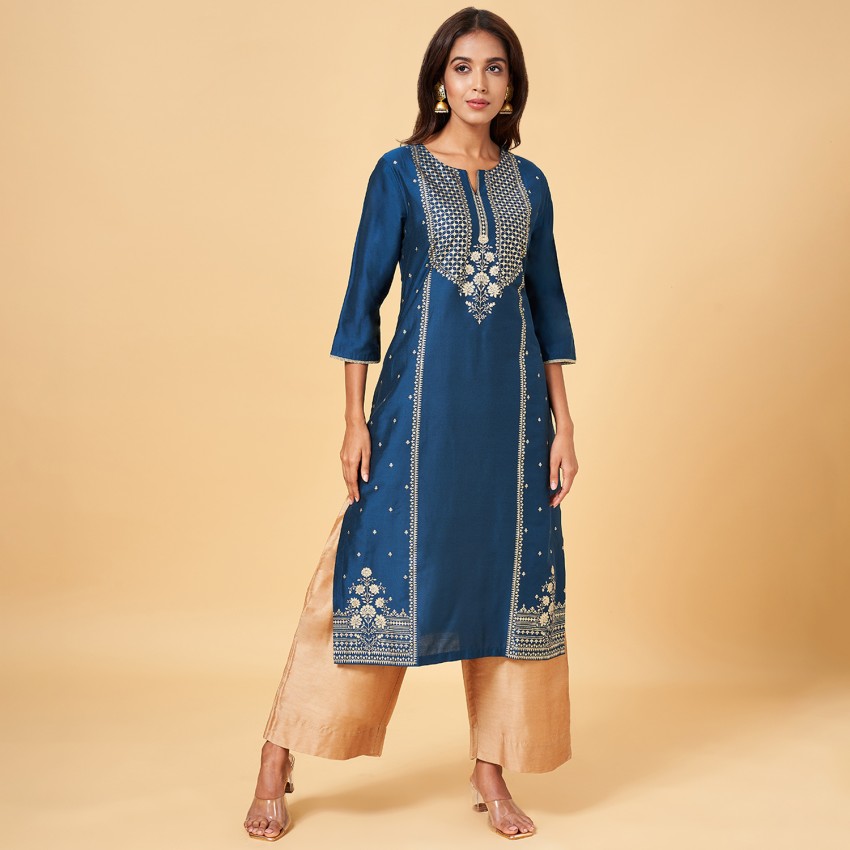 Rangmanch by Pantaloons Women Printed Straight Kurta - Buy Rangmanch by Pantaloons  Women Printed Straight Kurta Online at Best Prices in India