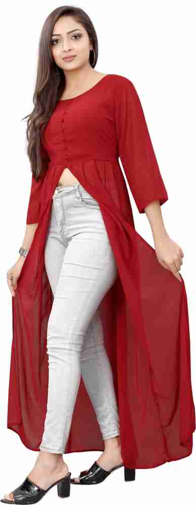 Front cut kurti with jeans flipkart best sale