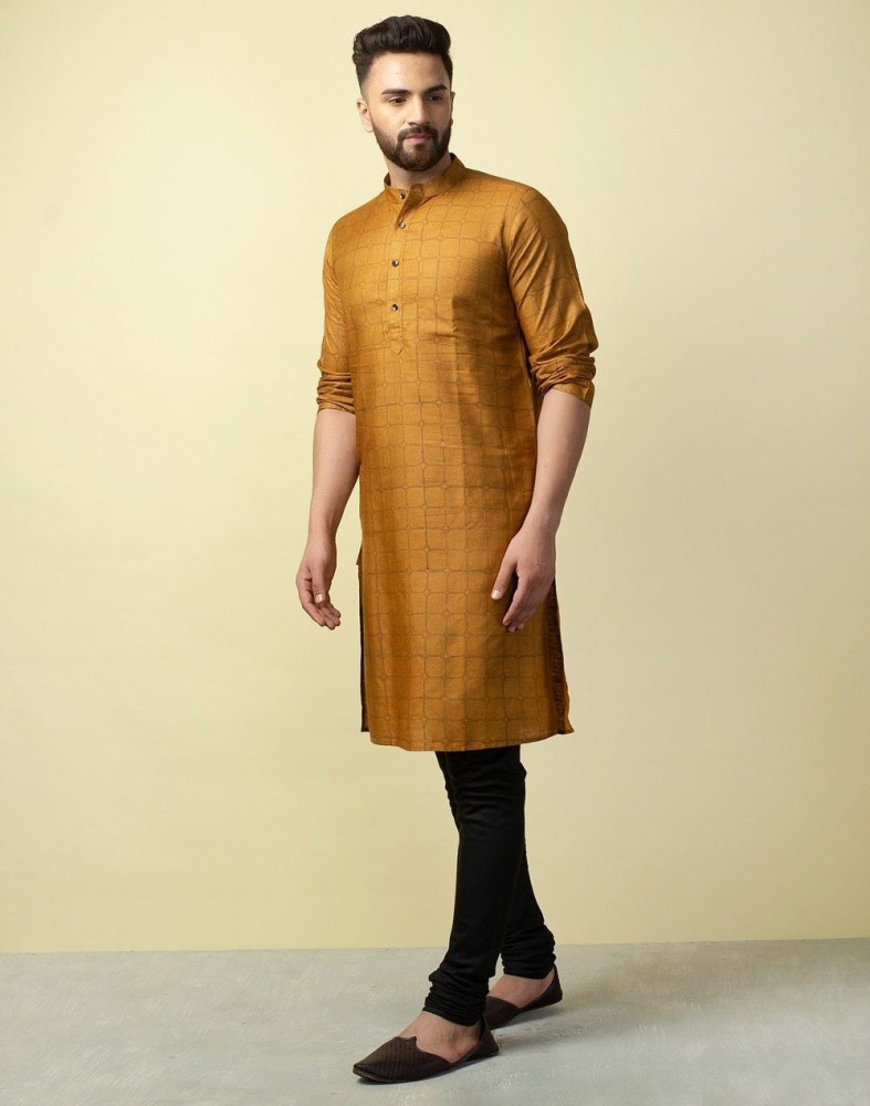 Black silk kurta store fabindia