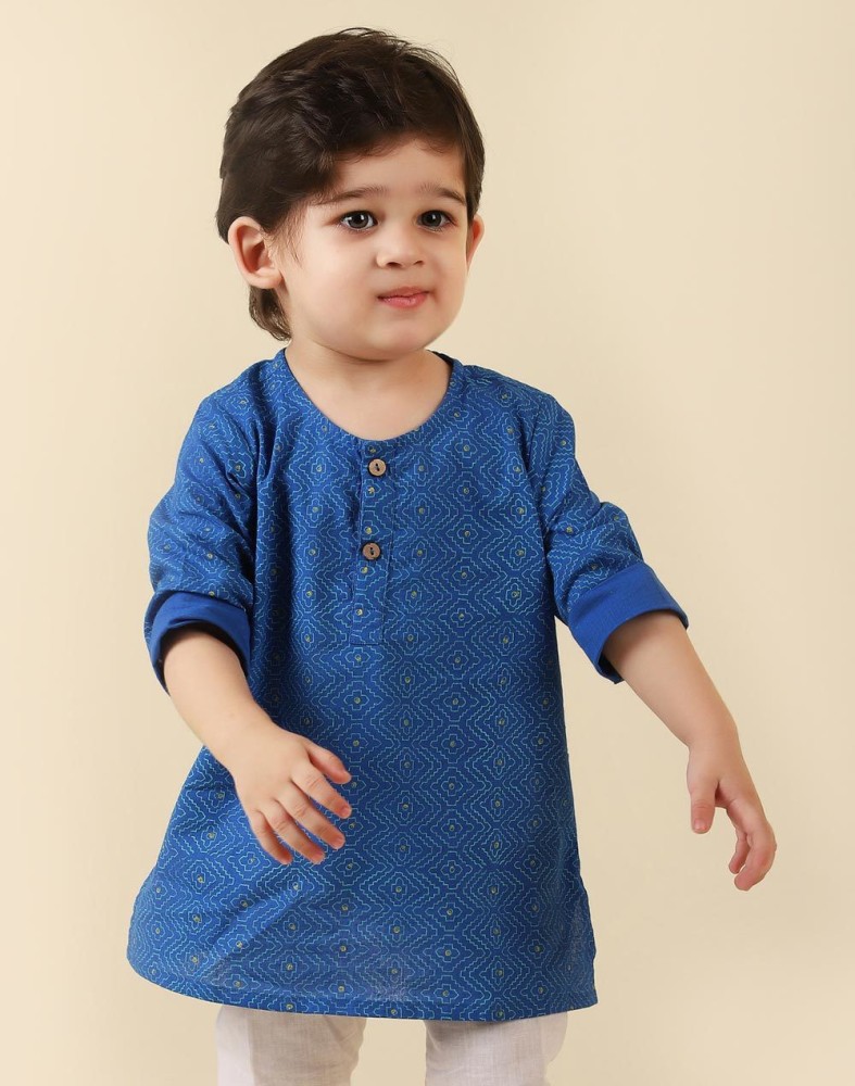 Fabindia Baby Boys Printed Straight Kurta Buy Fabindia Baby Boys