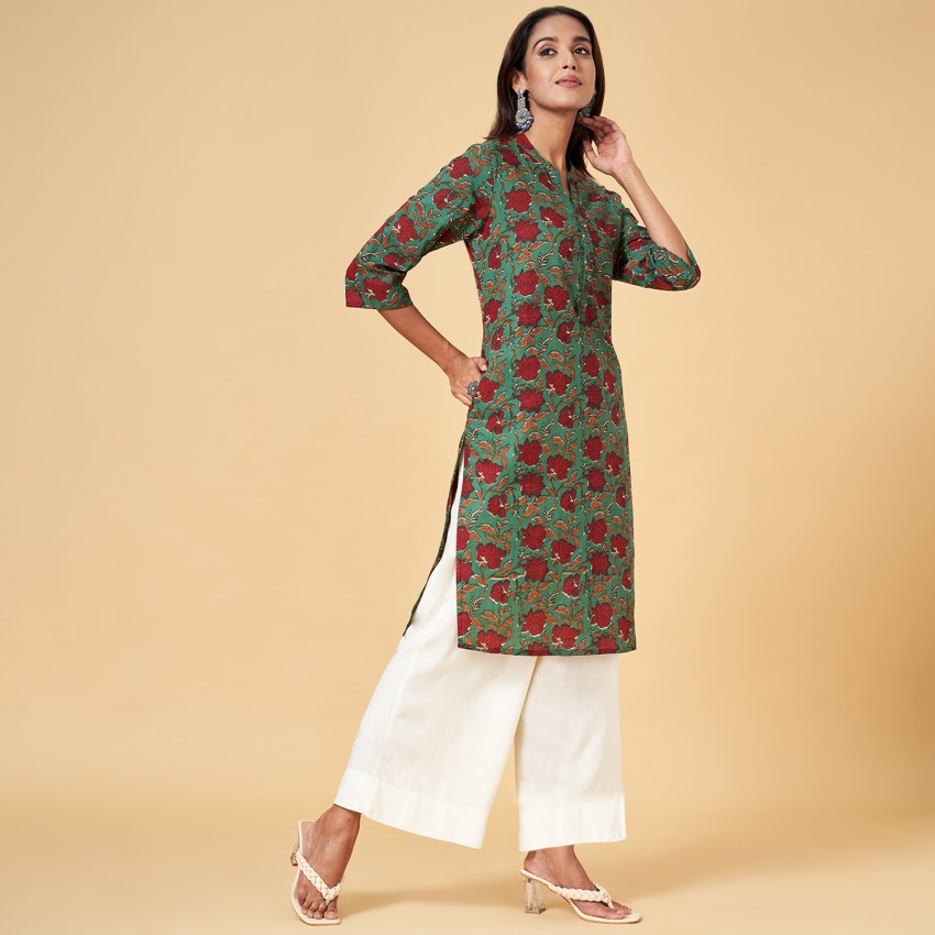 Rangmanch by Pantaloons Women Printed Straight Kurta - Buy