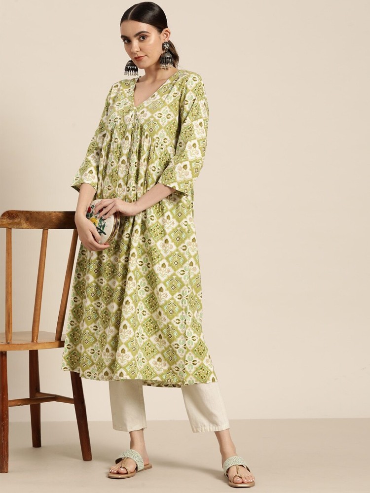 Moda Rapido Women Printed A line Kurta Buy Moda Rapido Women Printed A line Kurta Online at Best Prices in India Flipkart