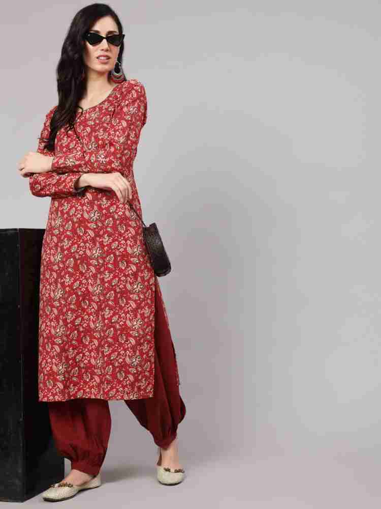 AKS Women Printed Straight Kurta