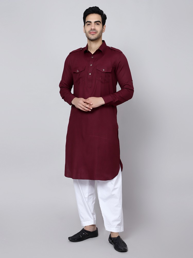 sultan Men Solid Pathani Kurta Buy sultan Men Solid Pathani