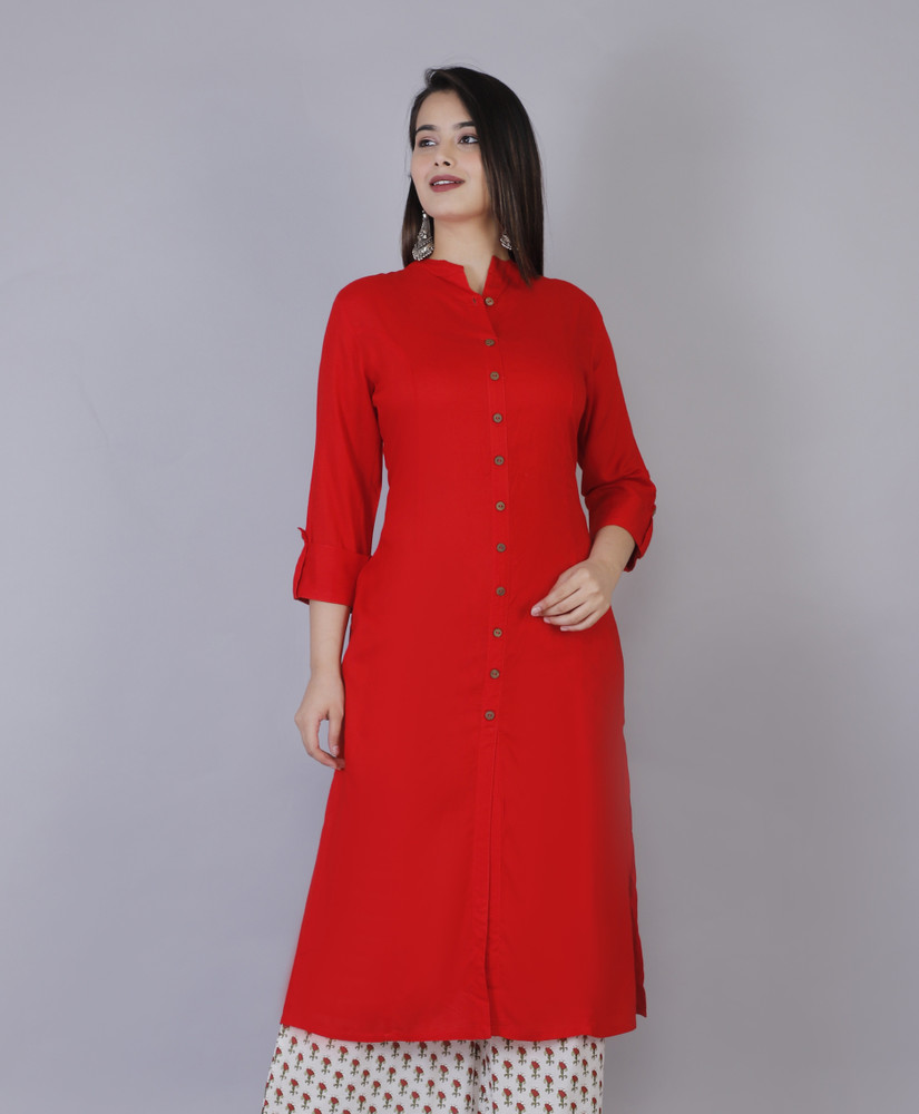 DORIYA Women Solid A line Kurta Buy DORIYA Women Solid A line