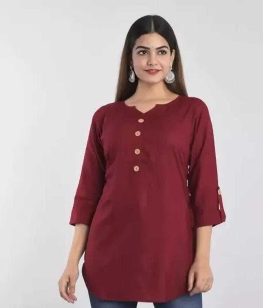 Maroon kurti flipkart cheap