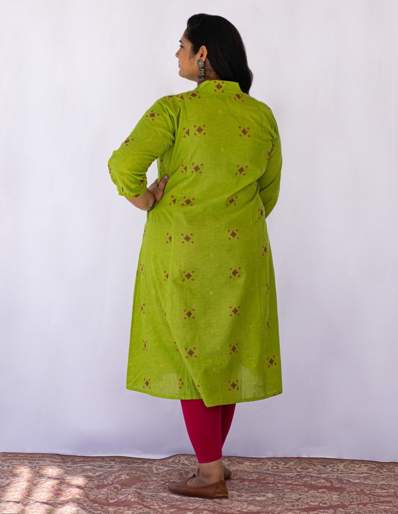 Buy best green embroidery chanderi silk kurta designs | Priya Chaudhary