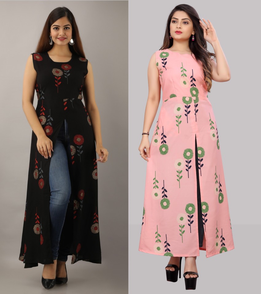 Festive Bandhej Print Anarkali Kurti with Side Nyra Cut Maternity wear With  Zip for Feeding - Tourquoise
