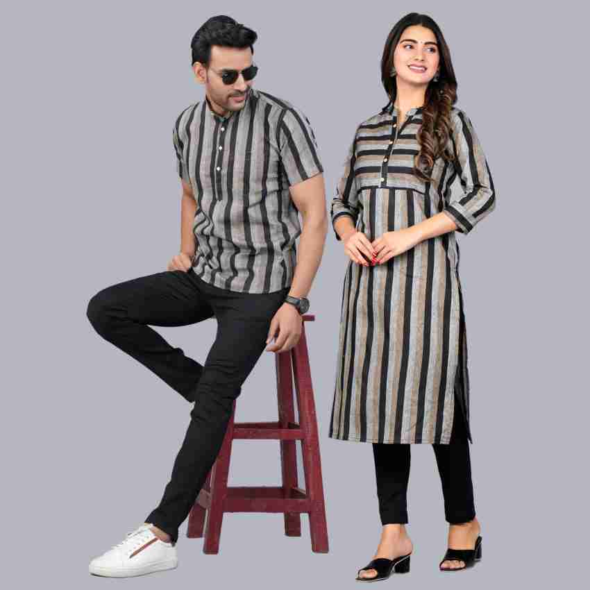 QuaClo Women Striped Straight Kurta Buy QuaClo Women Striped