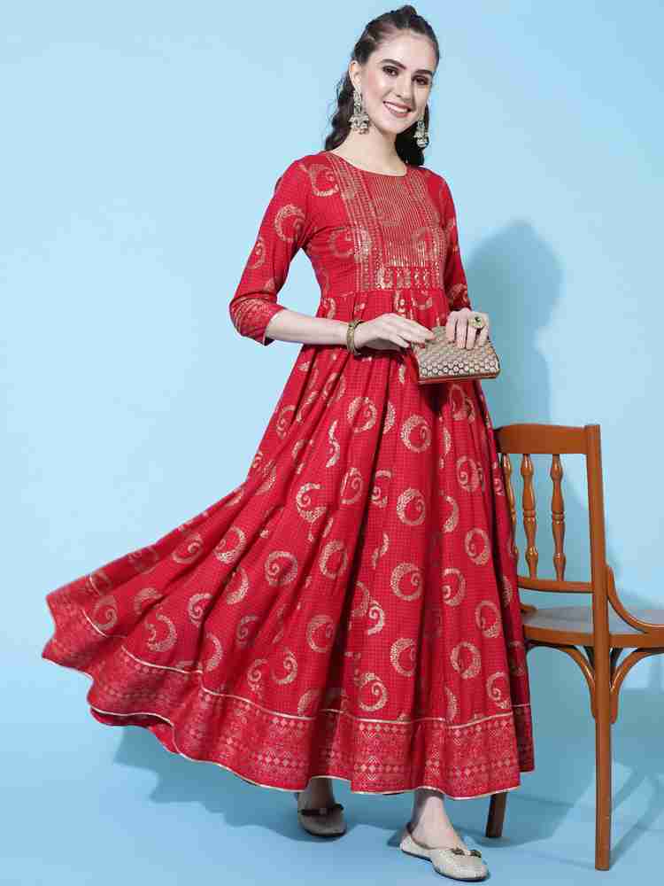 Gulmohar Jaipur Women Printed Flared Kurta Buy Gulmohar Jaipur