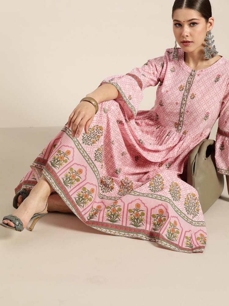 Moda Rapido Women Printed A line Kurta Buy Moda Rapido Women Printed A line Kurta Online at Best Prices in India Flipkart