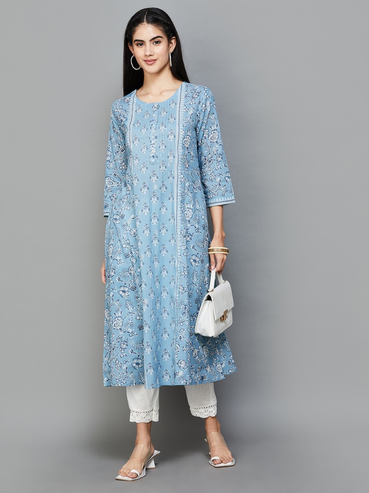 Melange by Lifestyle Women Printed A line Kurta Buy Melange by Lifestyle Women Printed A line Kurta Online at Best Prices in India Flipkart