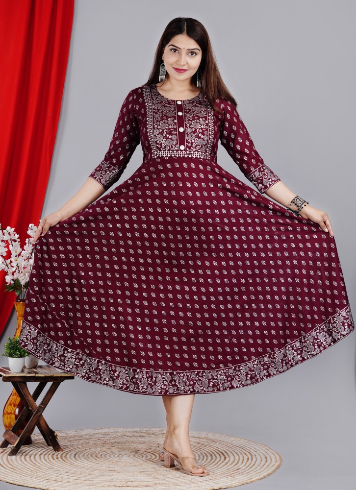 Cotton anarkali kurtis hot sale on flipkart