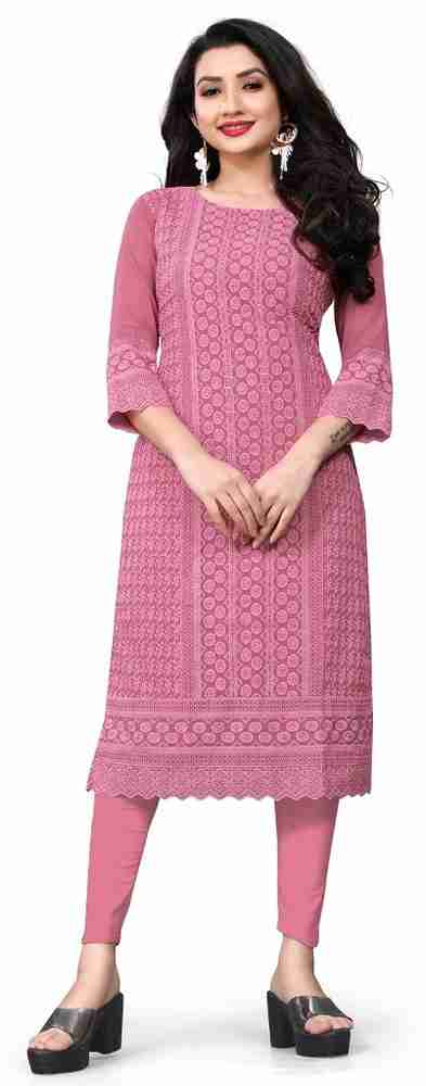 Pink kurti flipkart on sale