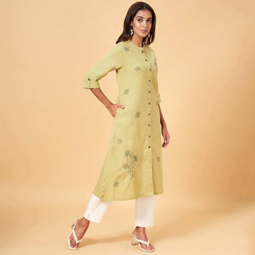 Rangmanch by Pantaloons Women Embroidered A-line Kurta - Buy Rangmanch by  Pantaloons Women Embroidered A-line Kurta Online at Best Prices in India