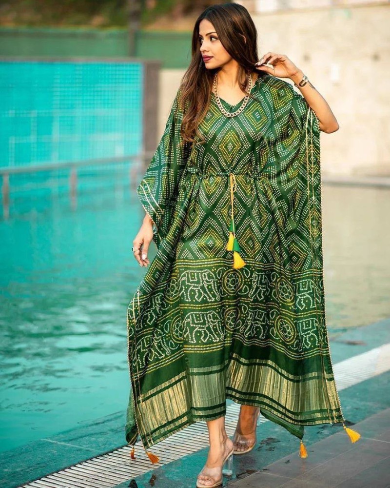 Rubberized Women Kaftan Multicolor Dress - Buy Rubberized Women Kaftan  Multicolor Dress Online at Best Prices in India | Flipkart.com