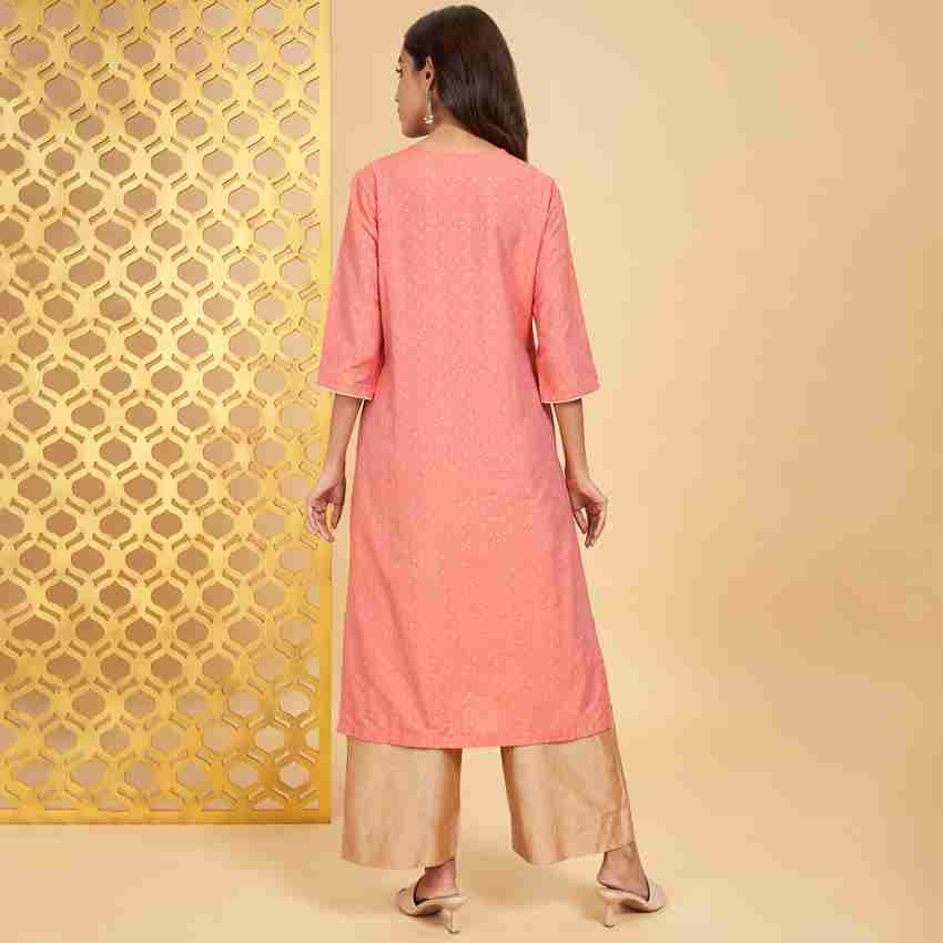 Rangmanch by Pantaloons Women Embroidered Straight Kurta - Buy Rangmanch by  Pantaloons Women Embroidered Straight Kurta Online at Best Prices in India