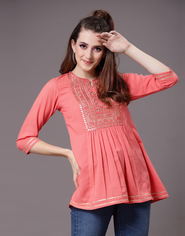 Ladies short shop kurti in flipkart