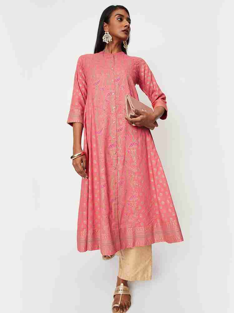 MAX Women Printed Anarkali Kurta Buy MAX Women Printed Anarkali