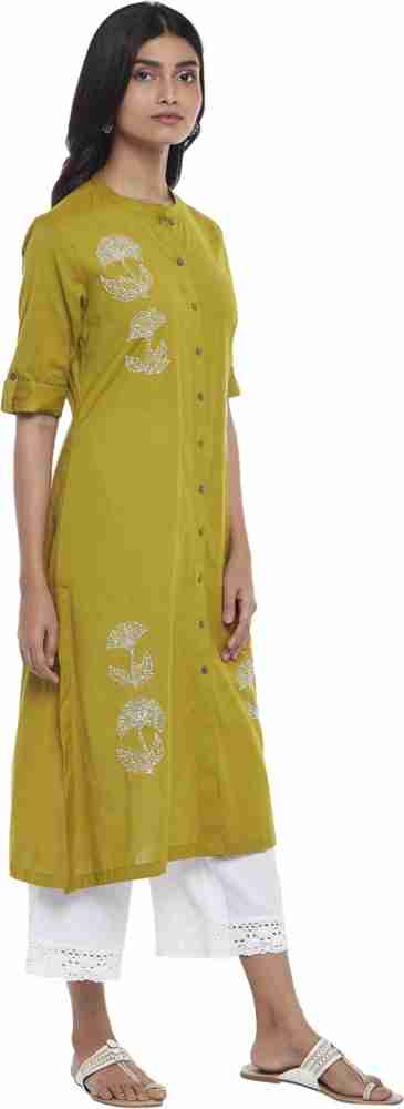 Rangmanch by Pantaloons Women Embroidered A-line Kurta - Buy