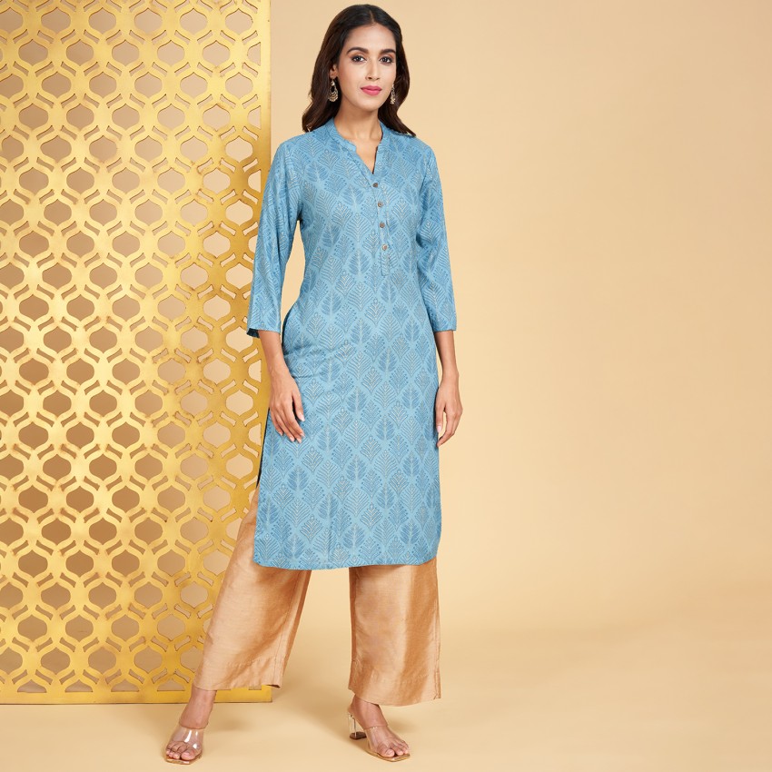 Rangmanch by Pantaloons Women Printed Straight Kurta - Buy